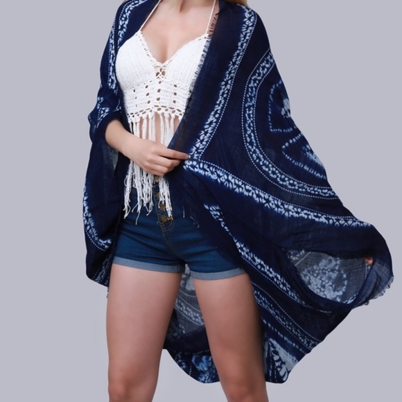 Accessories - Tie Dye Flower Kimono